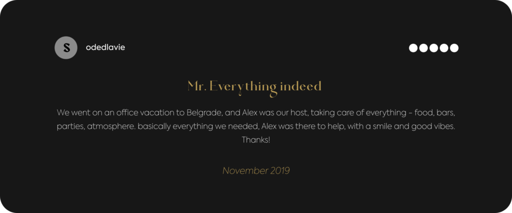 everything belgrade testimonial